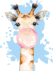 Набор для раскрашивания по номерам на картоне Милый жираф, Фрея, 40x30 см