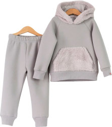 Комплект детский Baby boom, р. 80, серый, джемпер, брюки