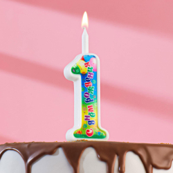 Свеча Страна Карнавалия для торта цифра День рождения цифра 0, 12 см